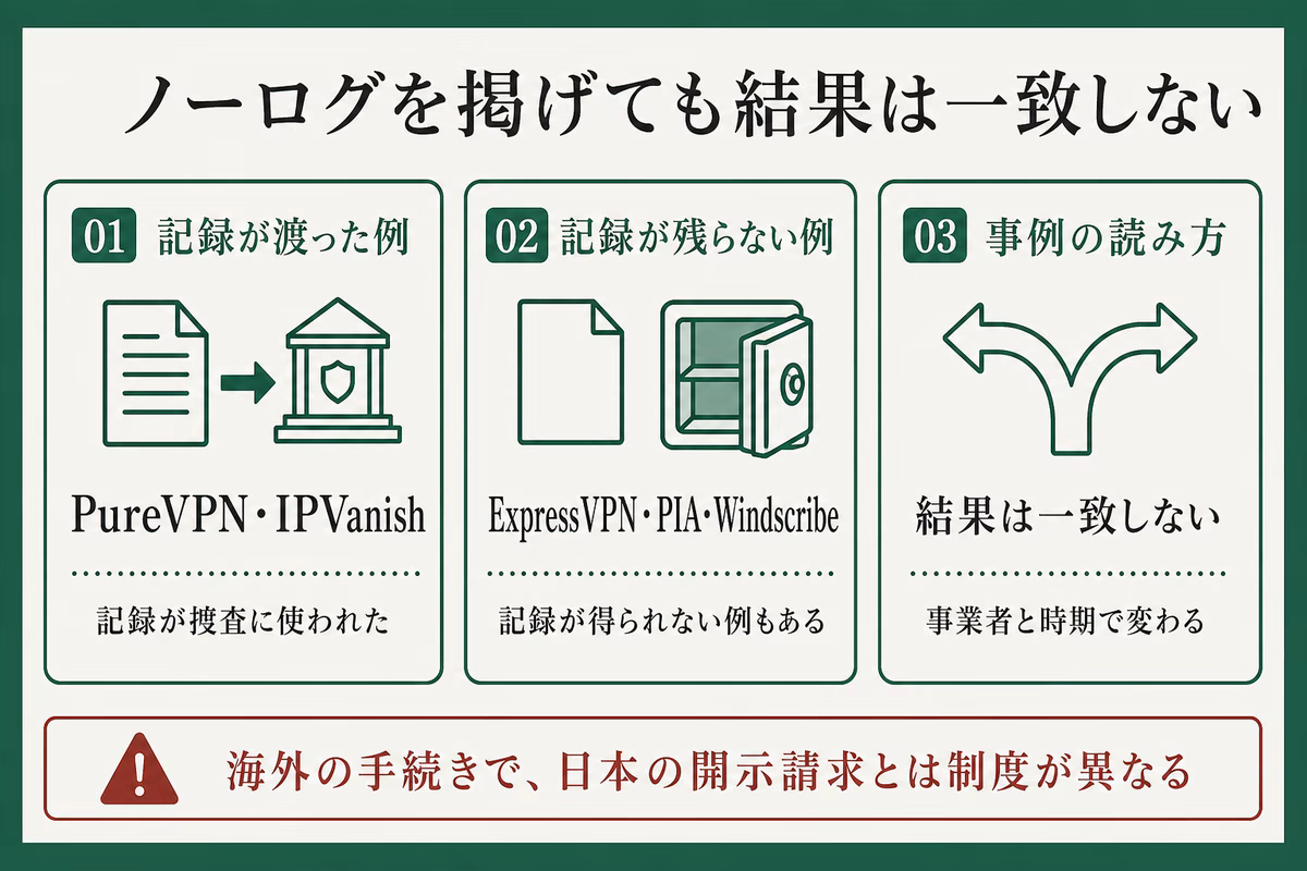 接続記録が渡った事例と残らなかった事例の比較図解